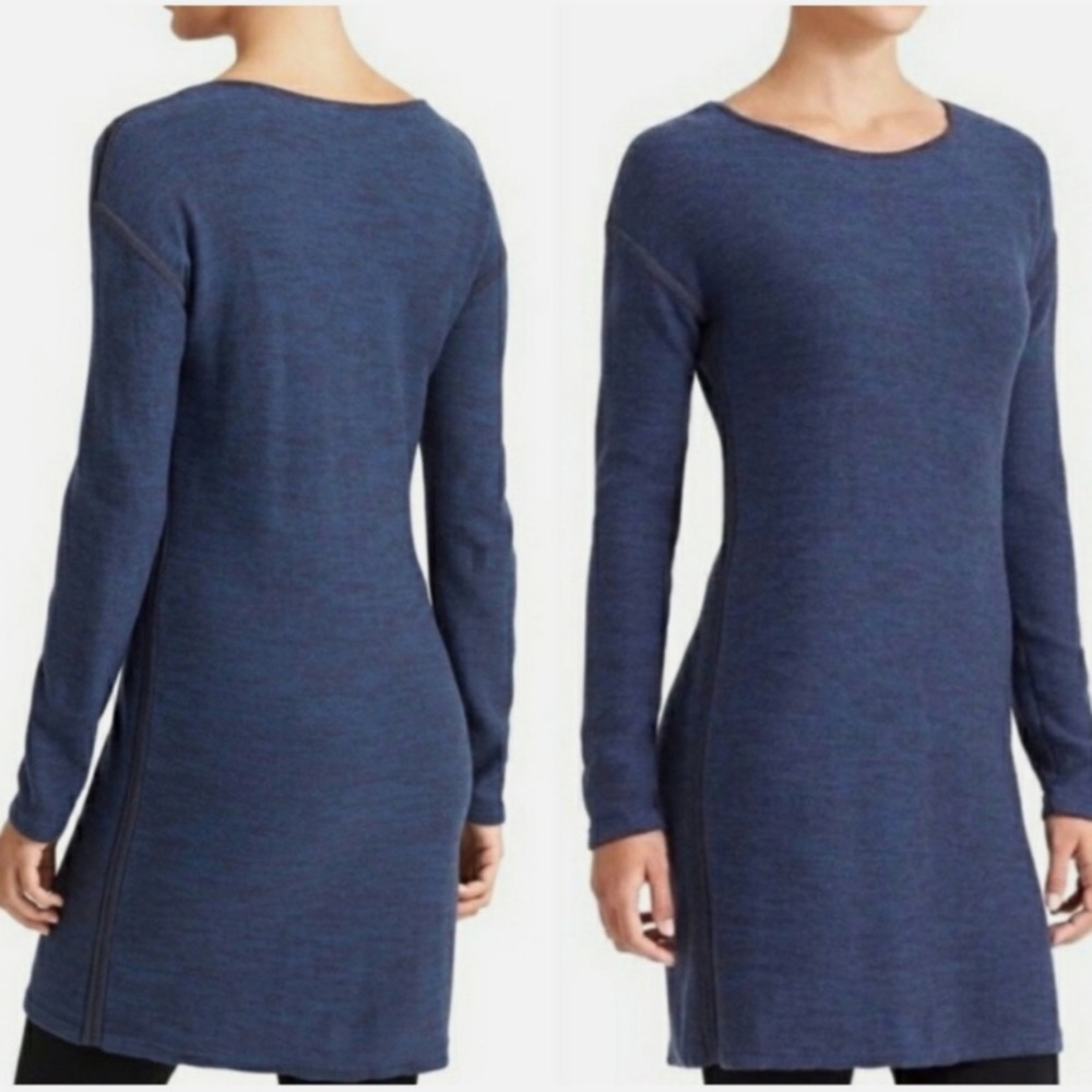 Athleta Retreat Marled Navy Sweater Dress